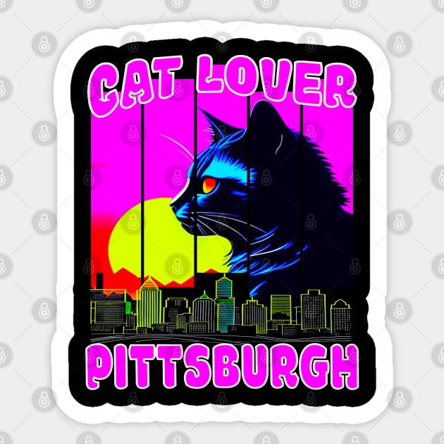 Cat Lover PIttsburgh Pennsylvania Home Pride Sticker by Outrageous Flavors